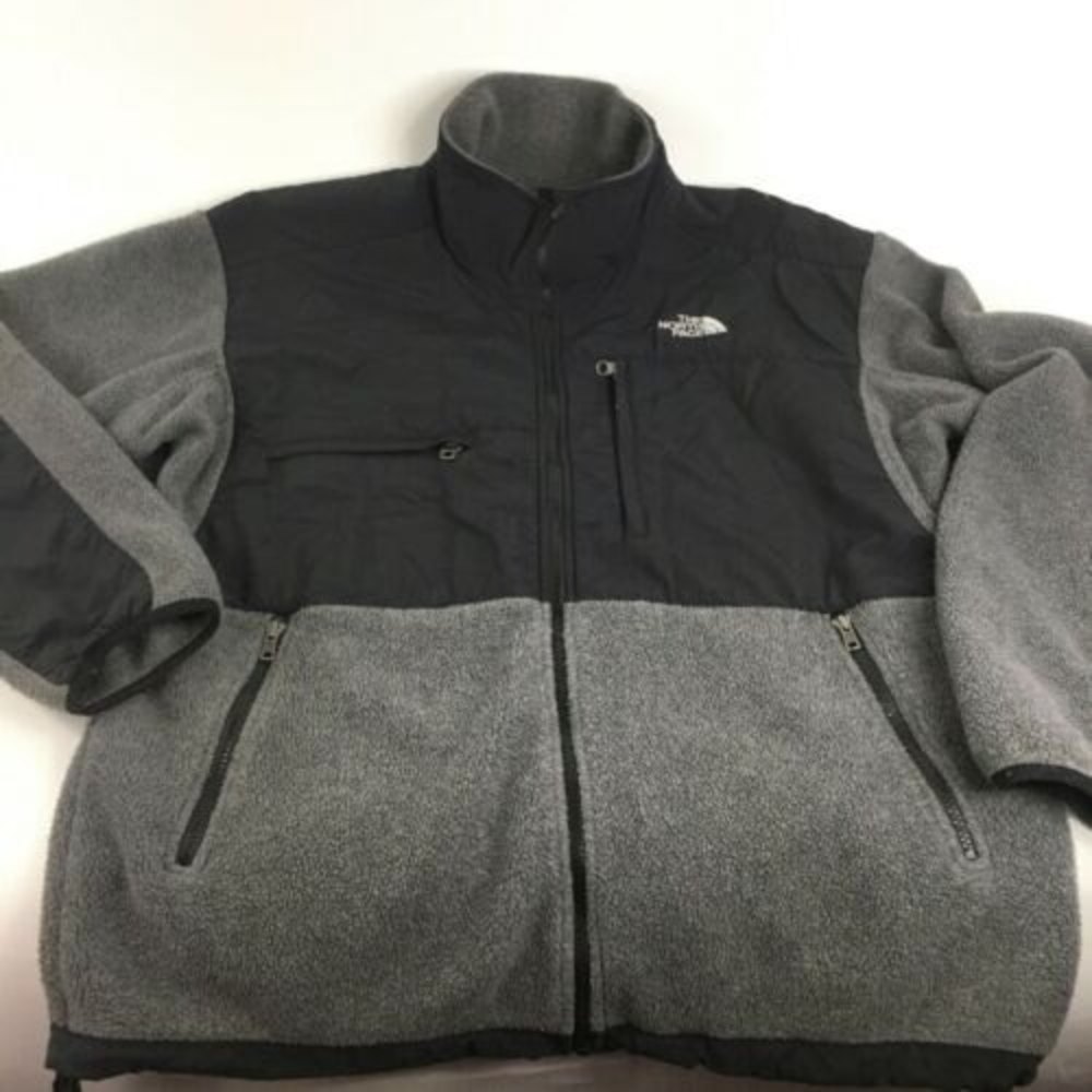 Vtg The North Face Denali Fleece Jacket Large L Men’s Gray Black